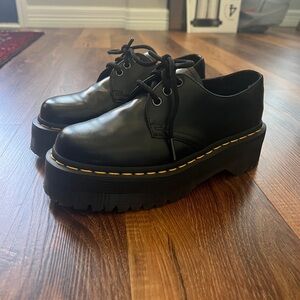 Doc Martens 1461 Quads Black Leather Size 6